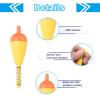 PATIKIL Fishing Float Bobbers, 20 Pack Hard ABS Oval Stick Spring Slip Bobber for Crappie Trout Bass Fishing, Orange view 3