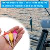 PATIKIL Fishing Float Bobbers, 20 Pack Hard ABS Oval Stick Spring Slip Bobber for Crappie Trout Bass Fishing, Orange view 4