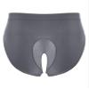 Hedmy Men Shiny Oil Silk Low Rise Underwear Elastic Bikini Briefs Thongs Swimwear Underpants Panties Grey X-Large view 4