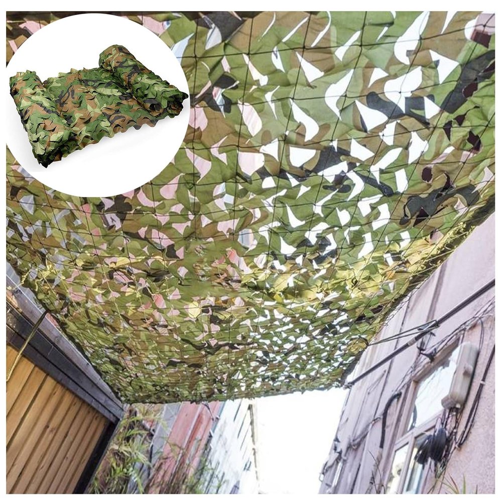 Camo Netting,Camouflage Net, Jungle Hidden Netting, for Hunting, Shooting, Military Theme Party Decoration, Sunshade, Car Cover(Wear-resistant and breathable, good sun protection)(Size:2x6m/6.6x19.7ft