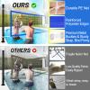 Durable PE Pool Volleyball Net Replacement - Adjustable 15-31.4Ft Width, 3Ft Height (Net Only) - Blue view 2