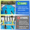 Durable PE Pool Volleyball Net Replacement - Adjustable 15-31.4Ft Width, 3Ft Height (Net Only) - Blue view 4
