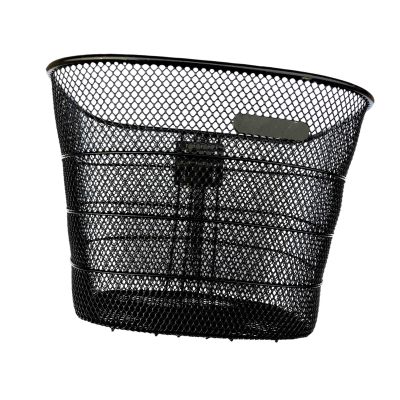 B Baosity Bike Basket Front Bicycle Basket Adult Storage Basket Metal Front Handlebar Basket for Adult Bikes for Sports Riding Shopping, 34cmx26cmx24.5cm, Black