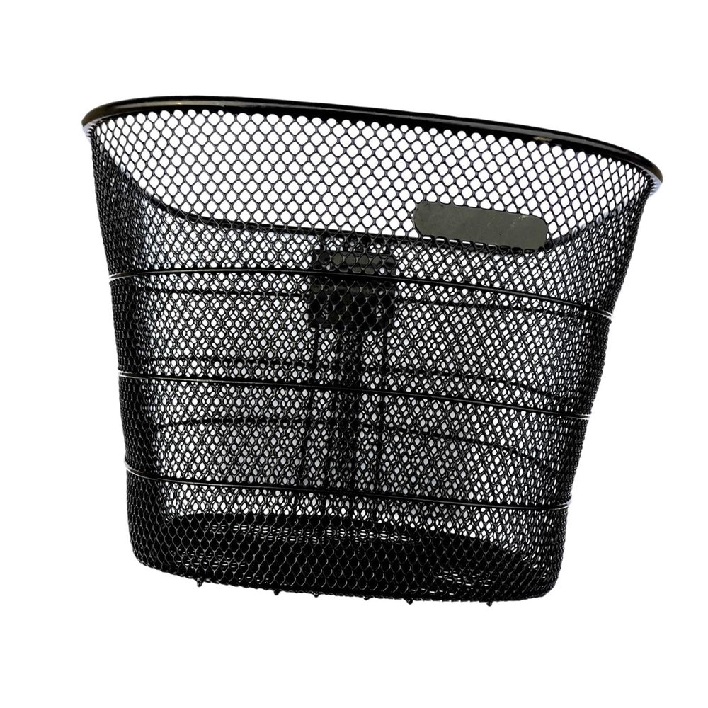 B Baosity Bike Basket Front Bicycle Basket Adult Storage Basket Metal Front Handlebar Basket for Adult Bikes for Sports Riding Shopping, 34cmx26cmx24.5cm, Black