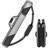 PEKREWS Pool Cue Case, Pool Stick Case 2x2 Holds 2 Sticks with 2 Accessory Zipper Pockets, Sturdy Polyester Pool Cue Carry Bag with Shoulder Strap Handle, Soft Billiard Cue Sling Bag for Men and Women view 1