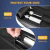 PEKREWS Pool Cue Case, Pool Stick Case 2x2 Holds 2 Sticks with 2 Accessory Zipper Pockets, Sturdy Polyester Pool Cue Carry Bag with Shoulder Strap Handle, Soft Billiard Cue Sling Bag for Men and Women view 2