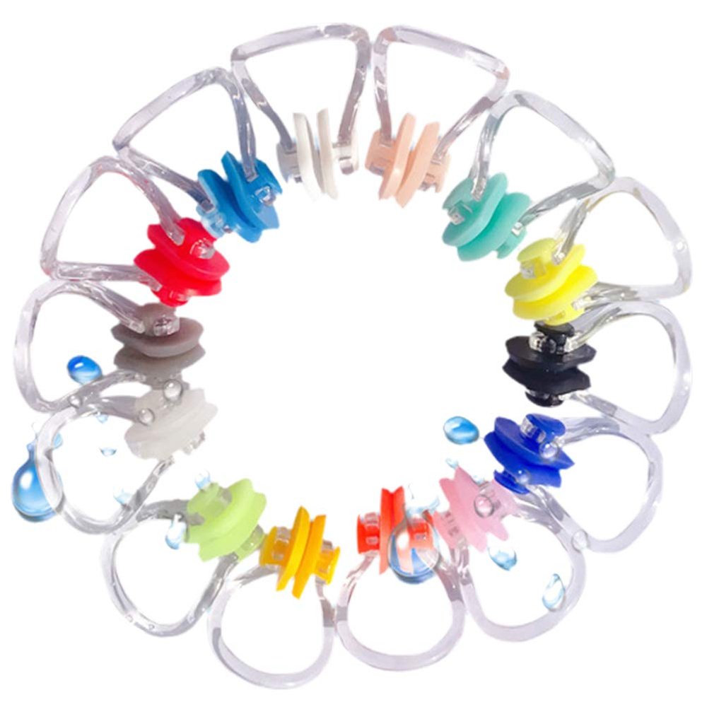 Lybunair 14PCS Waterproof Silicone Nose Clips for Swimming and Diving
