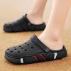 Hhhchpm Unisex Clogs, Garden Shoes, Lightweight Non Slip Slides Slippers, Casual Hollow Out Beach Sandals, Adult's Footwear (Black,11) view 2