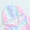Mubineo Toddler Girl Long Sleeve Swimsuit Beach Dress Cute Cover Ups Ruffle Bathing Suit Cover Up Kimono Kids Swimwear (Rainbow, 4-5 Years) view 4