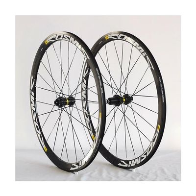700C Road Bikes Wheels Disc Brake Center Lock Thru Axle Front and Rear Wheelset Hight 40mm Aluminum Alloy Rim 7/8/9/10/11 Speed Cassette 24 Holes Flat Spokes (Size : Black_100X12mm 142X12mm)