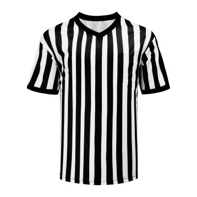 VKT Mens Referee Shirt V-Neck Official Ref Shirt Costume Umpire Jersey for Womens and Mens Basketball Football Halloween Uniform XXL