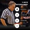 VKT Mens Referee Shirt V-Neck Official Ref Shirt Costume Umpire Jersey for Womens and Mens Basketball Football Halloween Uniform XXL view 3