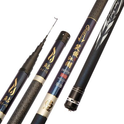 TUJISEK High Carbon Fishing Rod Telescopic Super Hard Ultralight Long Section Fishing Poles Long Distance Accurate 8m 9m 10m 11m 12m 13m 14m 15m 28tone Portable 111cm (Size : 11m)