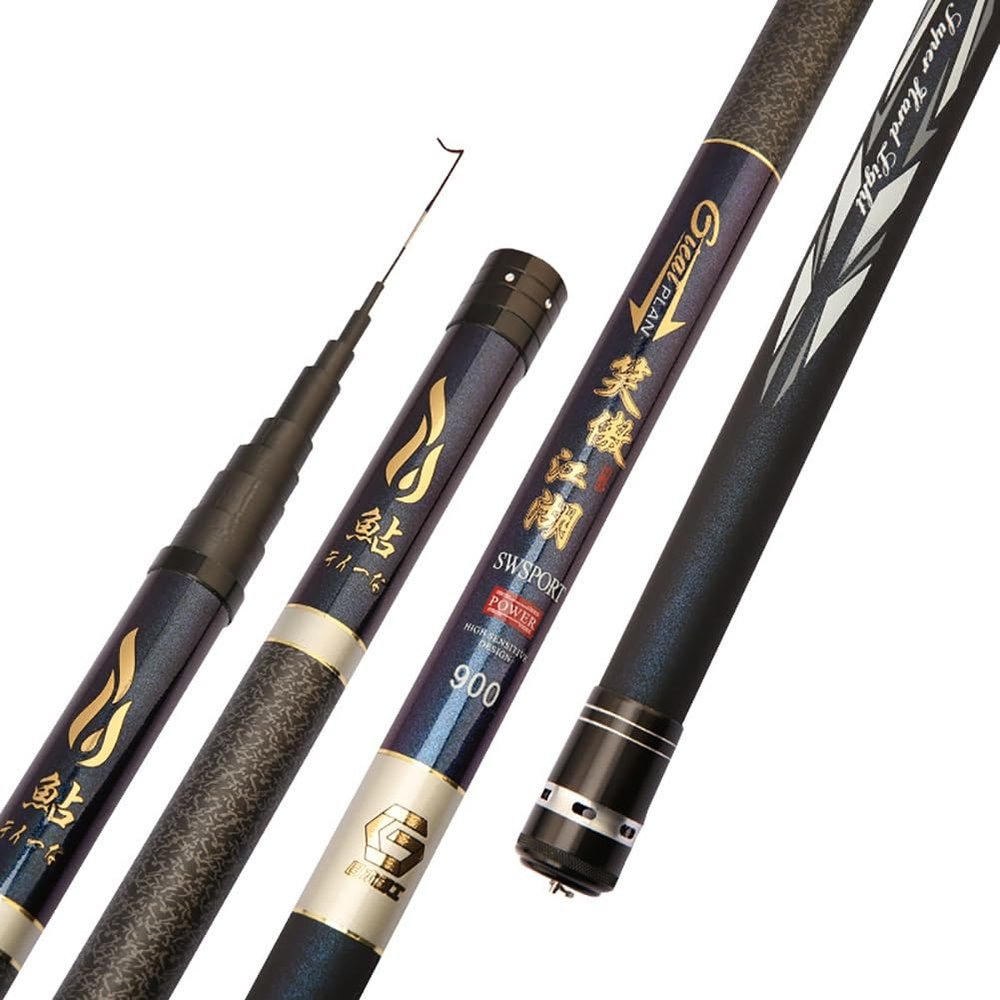 TUJISEK High Carbon Fishing Rod Telescopic Super Hard Ultralight Long Section Fishing Poles Long Distance Accurate 8m 9m 10m 11m 12m 13m 14m 15m 28tone Portable 111cm (Size : 11m)