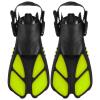 Adjustable Swimming Fins, Swim Training Fins for Men & Women, Soft TPR Open Heel Long Diving Flippers for Pool Lap, Open Water Swimming, Snorkeling (MD) view 1