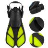Adjustable Swimming Fins, Swim Training Fins for Men & Women, Soft TPR Open Heel Long Diving Flippers for Pool Lap, Open Water Swimming, Snorkeling (MD) view 2