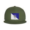 POOEDSO Flag of The Chief Master Sergeant of The Air Force Snapback Hats for Men Baseball Cap Trucker Hat Flat Brim Hats Moss Green view 2