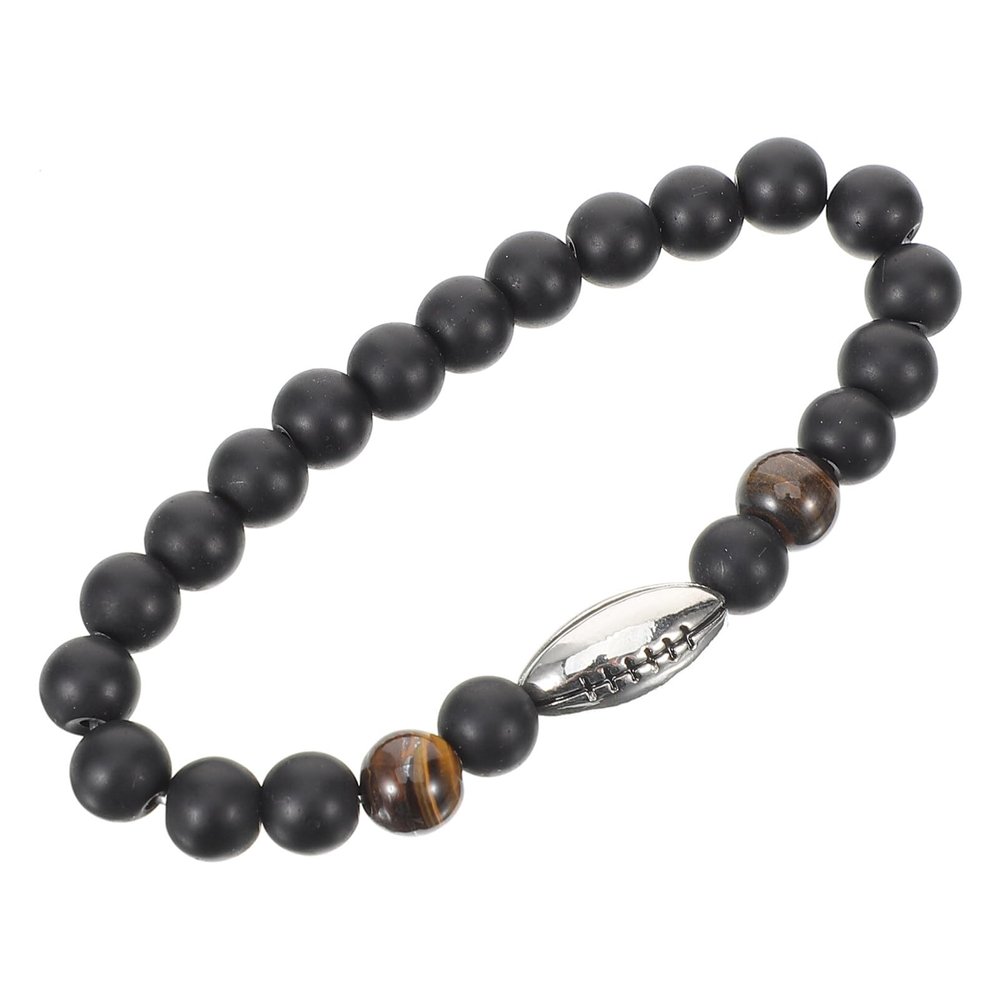 WOFASHPURET Men Natural Beaded Bracelet Elastic Wrist Accessory for Sports and Casual Wear Stylish Charm for Dating Shopping and Travel and Comfortable Design
