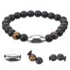 WOFASHPURET Men Natural Beaded Bracelet Elastic Wrist Accessory for Sports and Casual Wear Stylish Charm for Dating Shopping and Travel and Comfortable Design view 4