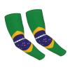 LVGOOKI Cute Brazil Flag Arm Sleeves Cooling Sun Protection Sports Flag Sleeves for Men Women view 1