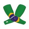 LVGOOKI Cute Brazil Flag Arm Sleeves Cooling Sun Protection Sports Flag Sleeves for Men Women view 2