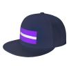 POOEDSO Flag of Latvian Russians Snapback Hats for Men Baseball Cap Trucker Hat Flat Brim Hats Navy Blue view 1