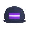 POOEDSO Flag of Latvian Russians Snapback Hats for Men Baseball Cap Trucker Hat Flat Brim Hats Navy Blue view 2