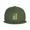 POOEDSO Thin Green Line U.S.A Flag Snapback Hats for Men Baseball Cap Trucker Hat Flat Brim Hats view 2