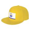POOEDSO Flag of Pismo Beach, California Snapback Hats for Men Baseball Cap Trucker Hat Flat Brim Hats Yellow view 1