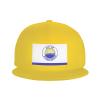 POOEDSO Flag of Pismo Beach, California Snapback Hats for Men Baseball Cap Trucker Hat Flat Brim Hats Yellow view 2