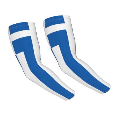 YSBYEIU Cute Greece Flag Arm Sleeves Sun Protection Cooling Arm Sleeves For Men Women Cycling, Golf, Outdoor Sports