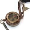 NineFit Basics Handmade Brass Sundial Compass with Chain for Traveler Inspirational Adventurer Wedding Baptism Gift Nautical Small Compass., Brown Antique view 4