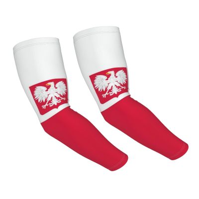 YSBYEIU Cute Poland Flag Arm Sleeves Sun Protection Cooling Arm Sleeves For Men Women Cycling, Golf, Outdoor Sports