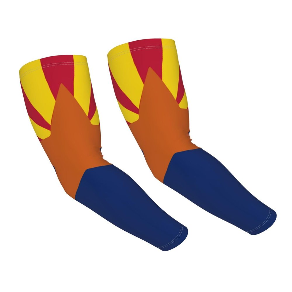 ASYG Fashion Arizona State Flag Cooling Arm Sleeve Patriotic Arm Sleeves Outdoor Sports Sun Protection for Women Men