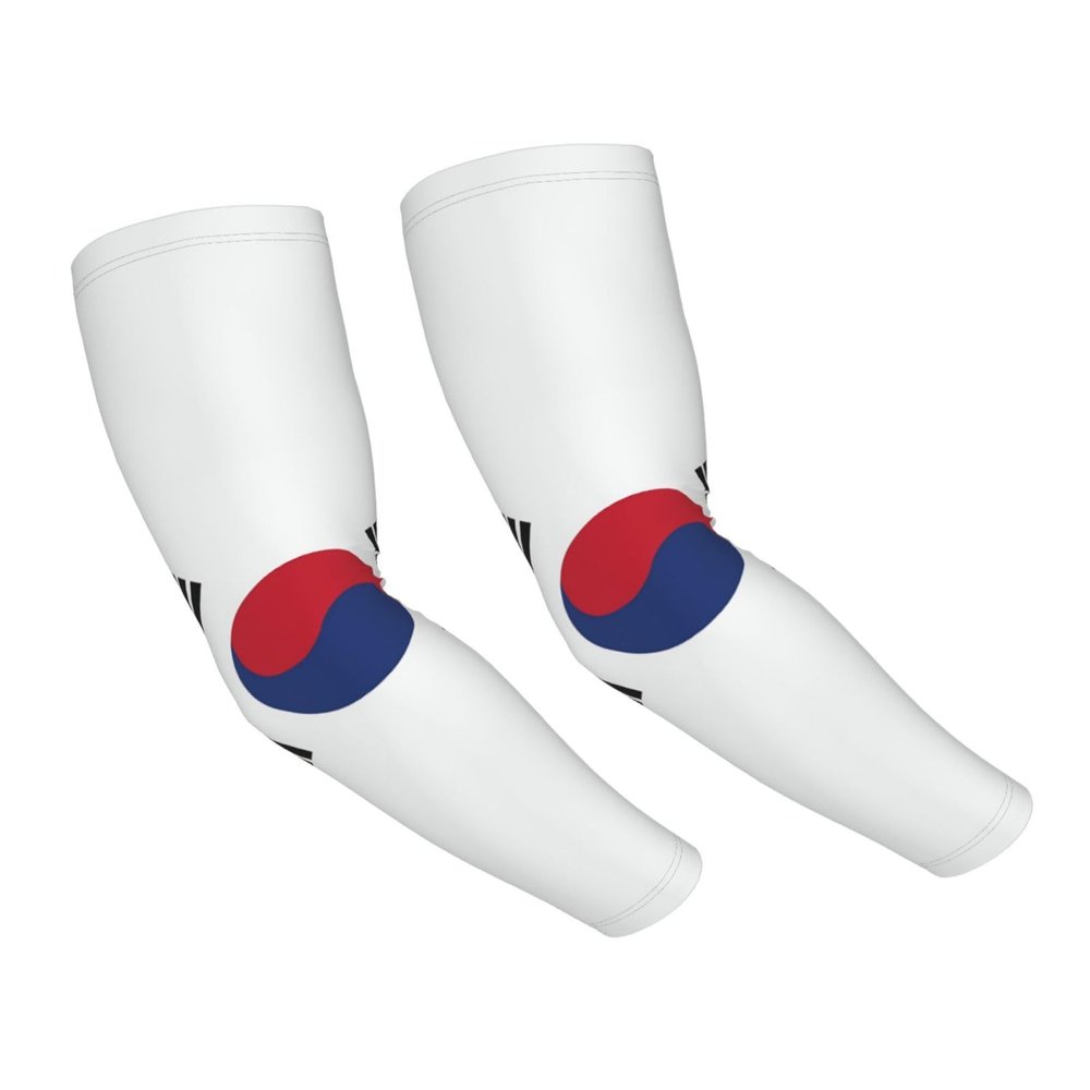ASYG South Korea Flag Arm Sleeves Flag Cooling Sports Arm Sleeves Outdoor Sleeves For Women and Men