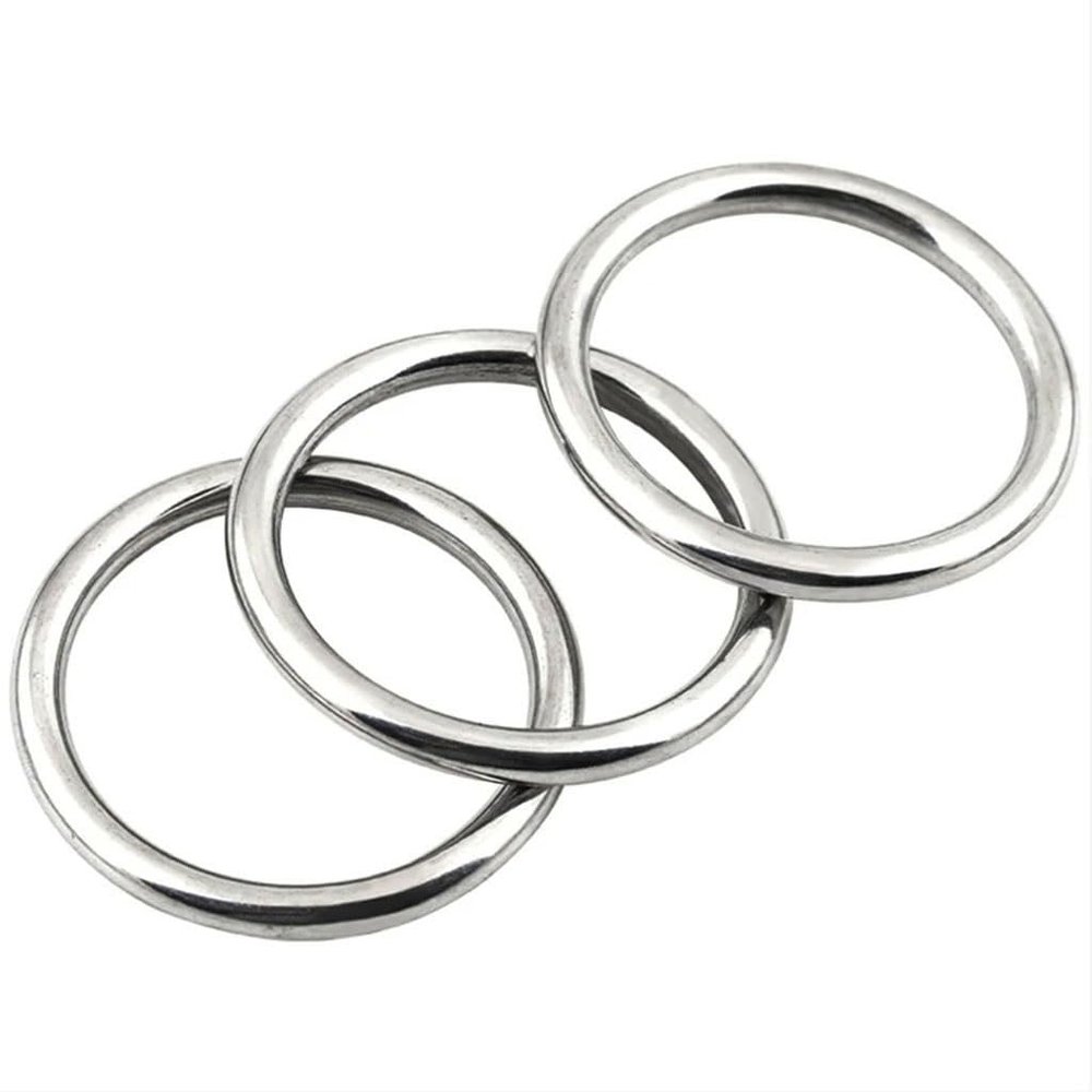 RAMBEX 304 Stainless Steel Circle Ring Solid Welded O-Circle Rust Ring Iron Ring Pet Pull Ring Fishing Net Pull Ring Hang Steel Ring (Color : 10mm (1Pcs), Size : 140mm)