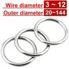 RAMBEX 304 Stainless Steel Circle Ring Solid Welded O-Circle Rust Ring Iron Ring Pet Pull Ring Fishing Net Pull Ring Hang Steel Ring (Color : 10mm (1Pcs), Size : 140mm) view 4