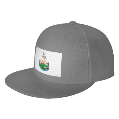 Flag of Salt Lake City, Utah (1969-2006) Snapback Hats for Men Baseball Cap Trucker Hat Flat Brim Hats Gray