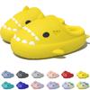 Jfxgjuv Sharklas Polares, Sharky Originales De Invierno, Shark Slides Winter, Winter Warm Cozy Plush Waterproof Non-Slip Cloud Shark Slides Slippers for Men Women (Yellow Half,5.5-6 Women/4-4.5 Men) view 1