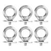 6 Pcs Kayak Track Mount Tie Down Eyelet,Kayak Track Mount Accessories,Track Mount Tie Down Eyelets Stainless Steel Eye Bolt Anchoring Kit Track Rail Adapter for Yachts Boats Kayaks Fishing Boats view 1