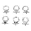 6 Pcs Kayak Track Mount Tie Down Eyelet,Kayak Track Mount Accessories,Track Mount Tie Down Eyelets Stainless Steel Eye Bolt Anchoring Kit Track Rail Adapter for Yachts Boats Kayaks Fishing Boats view 2