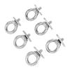 6 Pcs Kayak Track Mount Tie Down Eyelet,Kayak Track Mount Accessories,Track Mount Tie Down Eyelets Stainless Steel Eye Bolt Anchoring Kit Track Rail Adapter for Yachts Boats Kayaks Fishing Boats view 3