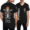 Men's Barber Smock Personalized Barbershop Logo Name, Hairdresser Baseball Softball Jersey Shirts, Barber Jackets Uniforms view 1