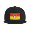 POOEDSO Flagge Schwaben Bayern Snapback Hats for Men Baseball Cap Trucker Hat Flat Brim Hats Black view 2