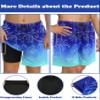 Sarfel Boys' Swim Trunks 8-10 - Kids Swimwear Shorts, Blue Gradient Coconut Palm view 2