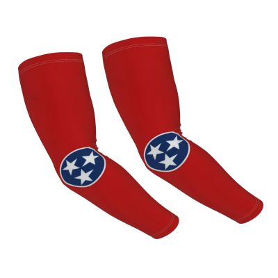 ASYG Fashion Tennessee State Flag Cooling Arm Sleeve Patriotic Arm Sleeves Outdoor Sports Sun Protection for Women Men