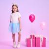 DXTON Girls Tutu Skirt Rainbow Toddler Tulle Ballet Dance Skirt for 2-8 Years SK277,3T view 3