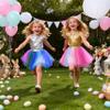 DXTON Girls Tutu Skirt Rainbow Toddler Tulle Ballet Dance Skirt for 2-8 Years SK265,7T view 2