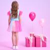 DXTON Girls Tutu Skirt Rainbow Toddler Tulle Ballet Dance Skirt for 2-8 Years SK265,7T view 4