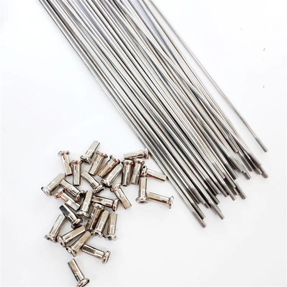 XBLYDXS 20Pcs 13G 304 Stainless Steel Spokes with Copper Nipples Mountain Road Bike High Strength Electric Spokes (Color : 13G 253mm 20pcs)